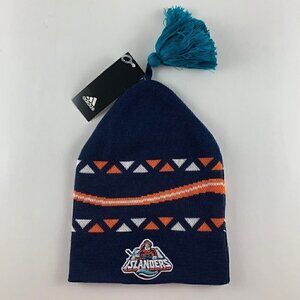 New York Islanders NHL Navy Blue Orange Adidas Reverse Retro Stocking Cap New
